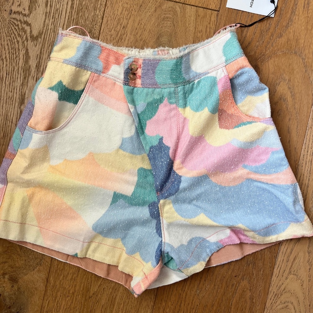 Forte Forte graphic-print high-waisted shorts, New With Tags